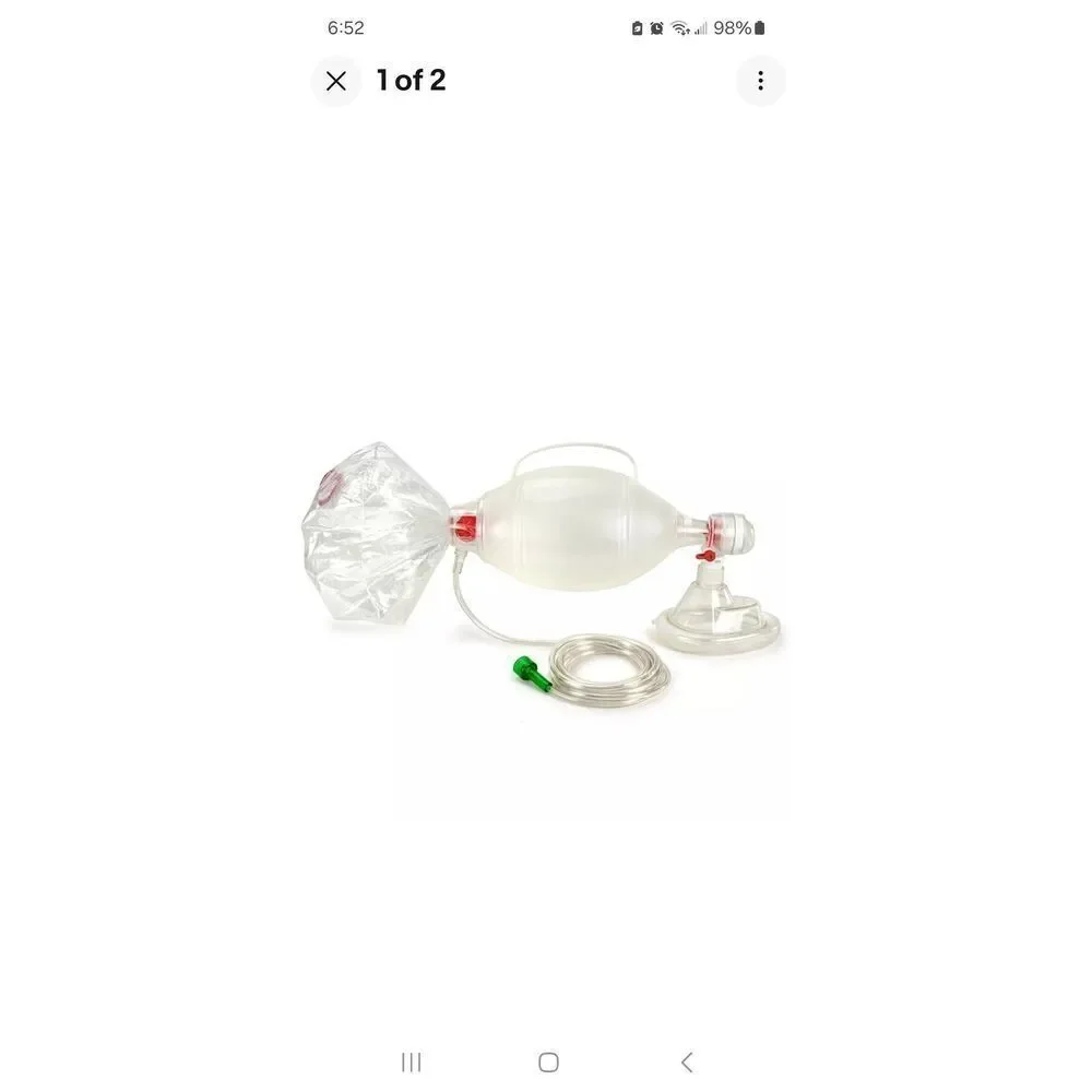 New Ambu Spur II Pediatric Infant Baby Resuscitator Pediatric Ambu Bag And Mask